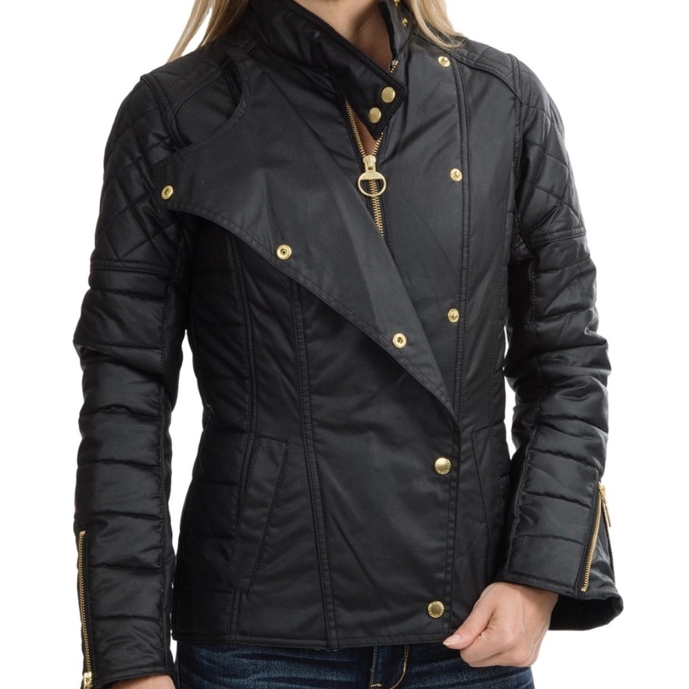Ladie's Barbour Axle Waxed Motorcycle Jacket size US 4 / UK 8 NWT